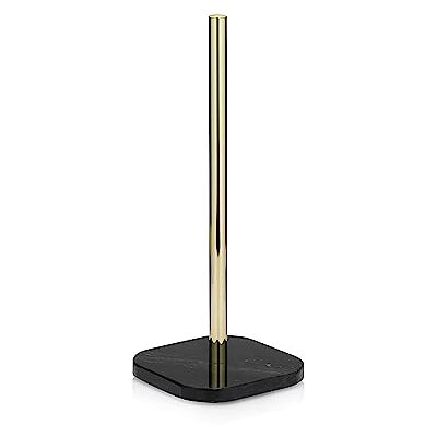 kela Toilettenpapier Aufbewahrung 37 cm LIRON, Toilettenpapierhalter stehend für 3 Ersatzrollen, Metall Klopapierhalter ohne Bohren, schwarz-Gold kela Toilettenpapier Aufbewahrung 37 cm LIRON, Toilettenpapierhalter stehend für 3 Ersatzrollen, Metall Klopapierhalter ohne Bohren, schwarz-Gold