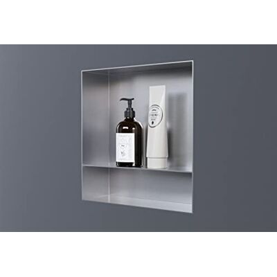 Bernstein Wandnische aus Edelstahl NT303010X randlos mit Ablagefach -30 x 30 x 10 cm Einbauregal, befliesbare Wandnische mit Flexibler Einbau- Ideale Duschablage Farbe:Edelstahl gebürstet Bernstein Wandnische aus Edelstahl NT303010X randlos mit Ablagefach -30 x 30 x 10 cm Einbauregal, befliesbare Wandnische mit Flexibler Einbau- Ideale Duschablage Farbe:Edelstahl gebürstet