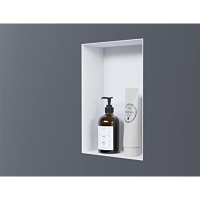 Bernstein Wandnische aus Edelstahl NT203010X randlos -20 x 30 x 10 cm Einbauregal, befliesbare Wandnische mit Flexibler Einbau- Ideale Duschablage Farbe:Weiß Bernstein Wandnische aus Edelstahl NT203010X randlos -20 x 30 x 10 cm Einbauregal, befliesbare Wandnische mit Flexibler Einbau- Ideale Duschablage Farbe:Weiß