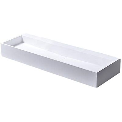 Bernstein Badshop Wandwaschbecken Aufsatzwaschbecken TWG07 Waschbecken aus Mineralguss in Weiß Pure Acrylic 120 x 40 x 15 cm Bernstein Badshop Wandwaschbecken Aufsatzwaschbecken TWG07 Waschbecken aus Mineralguss in Weiß Pure Acrylic 120 x 40 x 15 cm