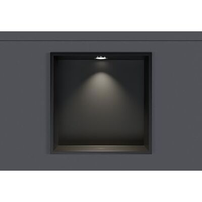 Bernstein Wandnische aus Edelstahl NT303010X mit LED-Beleuchtung– 30 x 30 x 10 cm – Duschablage für Bad-Utensilien – Duschnische Schwarz mit Rahmen LED-Einbaurahmen Bernstein Wandnische aus Edelstahl NT303010X mit LED-Beleuchtung– 30 x 30 x 10 cm – Duschablage für Bad-Utensilien – Duschnische Schwarz mit Rahmen LED-Einbaurahmen