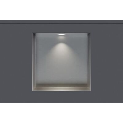 Bernstein ® Wandnische aus Edelstahl NT303010X randlos mit LED-Beleuchtung– 30 x 30 x 10 cm – Duschablage für Bad-Utensilien befliesbare Duschnische in Edelstahl gebürstet LED-Einbaurahmen in Weiß Bernstein ® Wandnische aus Edelstahl NT303010X randlos mit LED-Beleuchtung– 30 x 30 x 10 cm – Duschablage für Bad-Utensilien befliesbare Duschnische in Edelstahl gebürstet LED-Einbaurahmen in Weiß