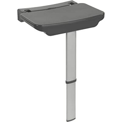 WENKO Duschklappsitz Secura Premium Duschsitz zum Klappen, 120 kg Tragkraft Grau Anthrazit WENKO Duschklappsitz Secura Premium Duschsitz zum Klappen, 120 kg Tragkraft Grau Anthrazit