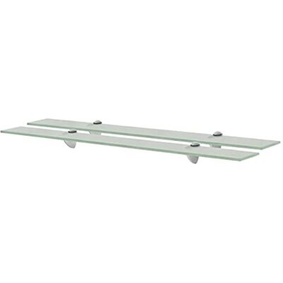 vidaXL Schweberegale 2 Stk. Glas 80x10 cm - Floating shelves vidaXL Schweberegale 2 Stk. Glas 80x10 cm - Floating shelves
