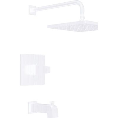DELTA Faucet Modernes Raincan quadratisches Einzelfunktions-Wannen- und Duschverkleidungsset, Dusche Duschset schwarz, Wannenarmatur-Set, Regenduschkopf schwarz, Mattschwarz T14468-BL-PP DELTA Faucet Modernes Raincan quadratisches Einzelfunktions-Wannen- und Duschverkleidungsset, Dusche Duschset schwarz, Wannenarmatur-Set, Regenduschkopf schwarz, Mattschwarz T14468-BL-PP