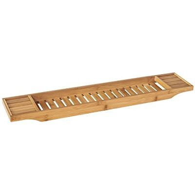 SoBuy Badewannenablage Bambus 80 x 15 cm für Große Badewannen Badewannentablett Holz Wannenbrücke Extra Lang & Lackiert, Weinglashalter & Kerzenplatz FRG212-N SoBuy Badewannenablage Bambus 80 x 15 cm für Große Badewannen Badewannentablett Holz Wannenbrücke Extra Lang & Lackiert, Weinglashalter & Kerzenplatz FRG212-N