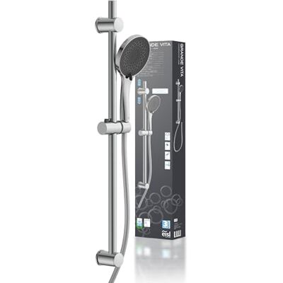 EISL DX7031CSB GRANDE VITA Brausestangenset, Duschset mit Brausestange 90 cm, Duschbrause mit Schlauch und Halterung, Duschkopf mit 3 Funktionen, Duschstange mit Brause, Chrom EISL DX7031CSB GRANDE VITA Brausestangenset, Duschset mit Brausestange 90 cm, Duschbrause mit Schlauch und Halterung, Duschkopf mit 3 Funktionen, Duschstange mit Brause, Chrom