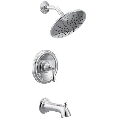 Moen Trim Kit t2253ep, Brantford Badewanne Dusche Wasserhahn System mit Rainshower Duschkopf ohne Ventil, Chrom Moen Trim Kit t2253ep, Brantford Badewanne Dusche Wasserhahn System mit Rainshower Duschkopf ohne Ventil, Chrom