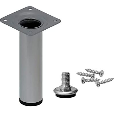Stahlia Möbelfuß verstellbar 70cm Höhe Silber Ø30mm Sofafuß Stahlrohrfuß Sockelfuß Schrankfuß Füße für Möbel Tischbein Rund belastbar bis 50 kg Stahlia Möbelfuß verstellbar 70cm Höhe Silber Ø30mm Sofafuß Stahlrohrfuß Sockelfuß Schrankfuß Füße für Möbel Tischbein Rund belastbar bis 50 kg