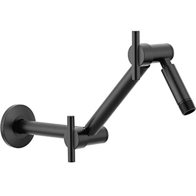 Moen S116BL Acc-Premium 16 in. Pivoting Adjustable Shower Arm, Matte Black Moen S116BL Acc-Premium 16 in. Pivoting Adjustable Shower Arm, Matte Black