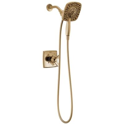 DELTA Ashlyn 17 Serie Doppelfunktion Duscharmatur Set mit In2ition 2-in-1 Dual Duschkopf mit Handbrause Gold 2-Griff-Ventil-Verkleidungsset Champagner Bronze T17264-I-CZ (Ventil Nicht enthalten) DELTA Ashlyn 17 Serie Doppelfunktion Duscharmatur Set mit In2ition 2-in-1 Dual Duschkopf mit Handbrause Gold 2-Griff-Ventil-Verkleidungsset Champagner Bronze T17264-I-CZ (Ventil Nicht enthalten)