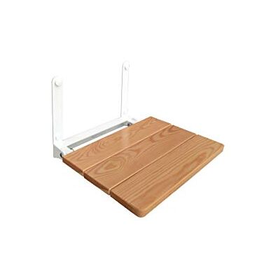 CASTELMERLINO Klappbarer Duschsitz mit Sitz aus Lärchenholz, TÜV-GS-Zertifiziert, Tragkraft 110 kg CASTELMERLINO Klappbarer Duschsitz mit Sitz aus Lärchenholz, TÜV-GS-Zertifiziert, Tragkraft 110 kg