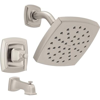 Moen 82922SRN Conway Einhandgriff Posi-Temp Wannen-/Duscharmatur, Spot Reset Nickel gebürstet Moen 82922SRN Conway Einhandgriff Posi-Temp Wannen-/Duscharmatur, Spot Reset Nickel gebürstet