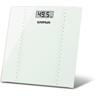 G3 Ferrari G30052 Digitale Personenwaage "Fisik", 100 g/150 kg, gehärtetes Glas, Weiß G3 Ferrari G30052 Digitale Personenwaage "Fisik", 100 g/150 kg, gehärtetes Glas, Weiß