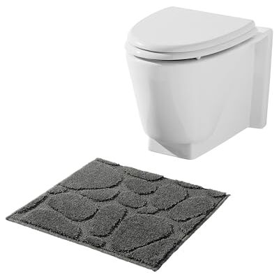 REDBEST WC-Vorlage Jacox Kieselsteine Muster anthrazit Größe 50x50 cm Hoch-Tief-Struktur, pflegeleicht, strapazierfähig, schnell trocknend, rutschhemmend, für Fußbodenheizung geeignet REDBEST WC-Vorlage Jacox Kieselsteine Muster anthrazit Größe 50x50 cm Hoch-Tief-Struktur, pflegeleicht, strapazierfähig, schnell trocknend, rutschhemmend, für Fußbodenheizung geeignet