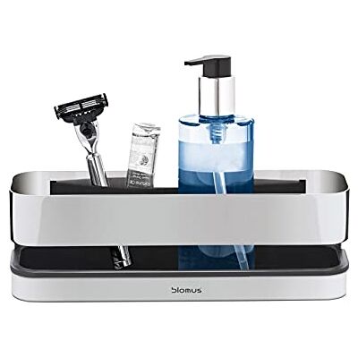 blomus -NEXIO- Duschkorb aus poliertem Edelstahl, praktischer Kunststoffeinsatz für vereinfachte Reinigung, inkl Halterung, exklusives Badaccessoire (H / B / T: 8,6 x 12 x 25 cm, Edelstahl, 68955) blomus -NEXIO- Duschkorb aus poliertem Edelstahl, praktischer Kunststoffeinsatz für vereinfachte Reinigung, inkl Halterung, exklusives Badaccessoire (H / B / T: 8,6 x 12 x 25 cm, Edelstahl, 68955)