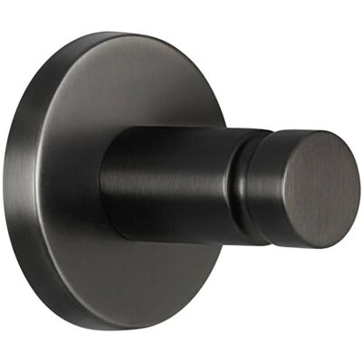 tesa Moon Graphite Handtuchhaken 37 mm x 37 mm x 36 mm Runder Bad-Haken zur Wandbefestigung ohne Bohren gebürstetes Grafit, aus PVD-beschichtetem Metall inkl. Klebelösung tesa Moon Graphite Handtuchhaken 37 mm x 37 mm x 36 mm Runder Bad-Haken zur Wandbefestigung ohne Bohren gebürstetes Grafit, aus PVD-beschichtetem Metall inkl. Klebelösung