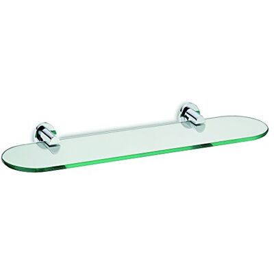 kela Ablage Makira, 45 cm x 15 cm, Glas, transparent, 20273 Verchromt, Großzügige Ablagefläche, Sicherheitsglas, Wandablage für Badezimmer und Küche, Duschregal, Montage ohne Bohren kela Ablage Makira, 45 cm x 15 cm, Glas, transparent, 20273 Verchromt, Großzügige Ablagefläche, Sicherheitsglas, Wandablage für Badezimmer und Küche, Duschregal, Montage ohne Bohren
