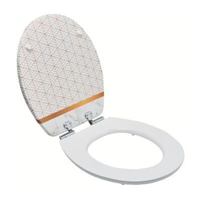 Wirquin WC-Sitz Diplomat, goldfarbener Marmor (Label FSC) Wirquin WC-Sitz Diplomat, goldfarbener Marmor (Label FSC)