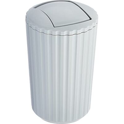 Allstar Schwingdeckeleimer Minas Grau Kosmetikeimer Fassungsvermögen: 3 l, Polypropylen, 15 x 25 x 15 cm, Grau Allstar Schwingdeckeleimer Minas Grau Kosmetikeimer Fassungsvermögen: 3 l, Polypropylen, 15 x 25 x 15 cm, Grau