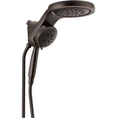 DELTA Faucet HydroRain 5-Spray H2Okinetic Dual-Duschkopf mit Handbrause, ölgeriebener Bronze-Duschkopf mit Schlauch, Handbrause, 2,5 GPM Durchflussmenge, venezianische Bronze 58680-RB25 DELTA Faucet HydroRain 5-Spray H2Okinetic Dual-Duschkopf mit Handbrause, ölgeriebener Bronze-Duschkopf mit Schlauch, Handbrause, 2,5 GPM Durchflussmenge, venezianische Bronze 58680-RB25
