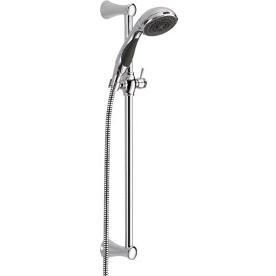 DELTA Faucet 3-strahlige Gleitstange Handbrause mit Schlauch, Chrom Handbrause, Schiebestange Handbrause, Handbrause, abnehmbarer Duschkopf, Chrom 57014 DELTA Faucet 3-strahlige Gleitstange Handbrause mit Schlauch, Chrom Handbrause, Schiebestange Handbrause, Handbrause, abnehmbarer Duschkopf, Chrom 57014