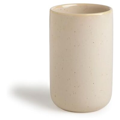 Möve Aura Zahnbürstenhalter Ø 7,5 x 12 cm aus Keramik, Creme Möve Aura Zahnbürstenhalter Ø 7,5 x 12 cm aus Keramik, Creme