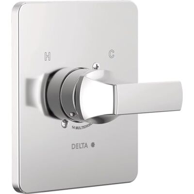 DELTA Faucet Velum 14 Serie Einzelfunktions-Duschventil-Verkleidungsset, Duschgriff, -Duschverkleidungsset, Chrom T14037 (Ventil nicht im Lieferumfang enthalten) DELTA Faucet Velum 14 Serie Einzelfunktions-Duschventil-Verkleidungsset, Duschgriff, -Duschverkleidungsset, Chrom T14037 (Ventil nicht im Lieferumfang enthalten)