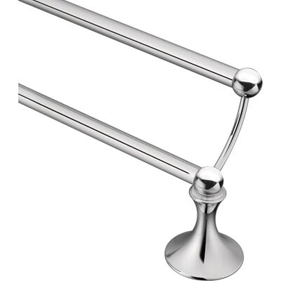 Moen DN7722CH Lounge Doppel-Handtuchstange, Chrom, 61 cm Moen DN7722CH Lounge Doppel-Handtuchstange, Chrom, 61 cm