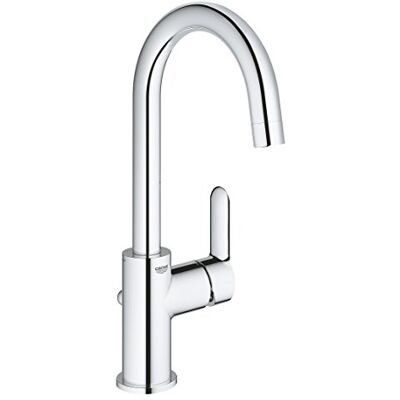 Grohe BauEdge, Waschtischarmatur hoch, wassersparend (Wasserhahn für das Bad, Badarmatur mit Zugstangen-Ablauf, 31cm hoch, langlebige Oberfläche, einfache Installation am Waschbecken), chrom, 23760000 Grohe BauEdge, Waschtischarmatur hoch, wassersparend (Wasserhahn für das Bad, Badarmatur mit Zugstangen-Ablauf, 31cm hoch, langlebige Oberfläche, einfache Installation am Waschbecken), chrom, 23760000