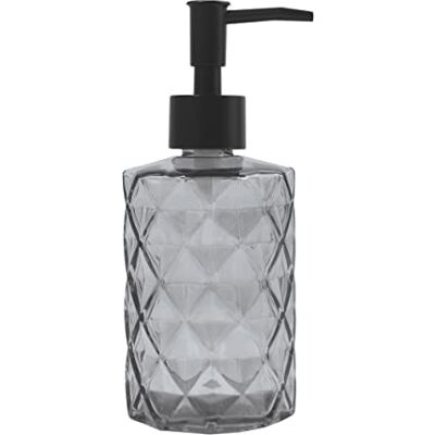 MSV Seifenspender Quincy Glas Flüssigseifen-Spender 300ml matt schwarz MSV Seifenspender Quincy Glas Flüssigseifen-Spender 300ml matt schwarz