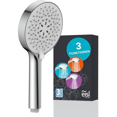 EISL CLAUDIO Handbrause, chrom-weiß, 3-fach verstellbarer Duschkopf EISL CLAUDIO Handbrause, chrom-weiß, 3-fach verstellbarer Duschkopf