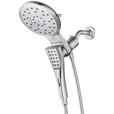Moen 220C3EP Verso Sprühkopf, Dusche Zubehör mit 8 Funktionen, 17,8 cm Durchmesser, Standard mit Handbrause mit Eco Performance, Chrom Moen 220C3EP Verso Sprühkopf, Dusche Zubehör mit 8 Funktionen, 17,8 cm Durchmesser, Standard mit Handbrause mit Eco Performance, Chrom