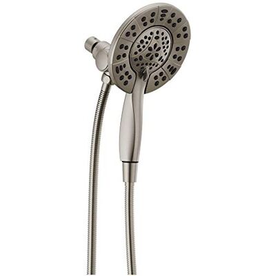 DELTA 58499-SS 58499 Universal Showering Components 1.75 GPM Multi Function Round Shower DELTA 58499-SS 58499 Universal Showering Components 1.75 GPM Multi Function Round Shower