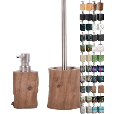 Sanilo Badezimmer Set, Seifenspender und WC Bürste mit Motiv, große Auswahl, Klobürste ohne Bohren, schöne Designs (Old Tree) Sanilo Badezimmer Set, Seifenspender und WC Bürste mit Motiv, große Auswahl, Klobürste ohne Bohren, schöne Designs (Old Tree)