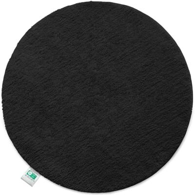 Floordirekt Badematte Sky Badezimmerteppich Weicher, dichter Hochflor Rutschhemmend & Schnell trocknend Geeignet für Fußbodenheizung Eckig & Rund (Rund Ø 95 cm, Schwarz) Floordirekt Badematte Sky Badezimmerteppich Weicher, dichter Hochflor Rutschhemmend & Schnell trocknend Geeignet für Fußbodenheizung Eckig & Rund (Rund Ø 95 cm, Schwarz)