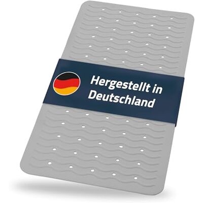RIDDER – Badewanneneinlage Playa 38x80cm, grau, 100% TPE Made in Germany Badewannenmatte aus hautfreundlichem TPE. Maschinenfeste Antirutschmatte mit Saugnäpfen & Ablauföffnungen RIDDER – Badewanneneinlage Playa 38x80cm, grau, 100% TPE Made in Germany Badewannenmatte aus hautfreundlichem TPE. Maschinenfeste Antirutschmatte mit Saugnäpfen & Ablauföffnungen