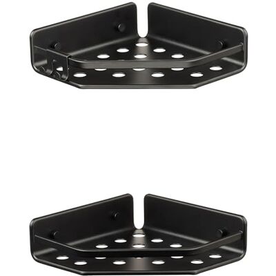 TATAY 2er Pack Duschablage Ohne Bohren Eckig Aluminium Mit Schrauben und Quick Fix Befestigungssystem Feuchtigkeitsbeständig Schneller Wasserablauf 20 x 5,5 x 20 cm – Modell Serenity – Schwarz TATAY 2er Pack Duschablage Ohne Bohren Eckig Aluminium Mit Schrauben und Quick Fix Befestigungssystem Feuchtigkeitsbeständig Schneller Wasserablauf 20 x 5,5 x 20 cm – Modell Serenity – Schwarz
