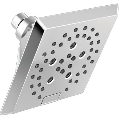 DELTA FAUCET 52664 H2Okinetic Duschkopf mit 5 Einstellungen, eckig, modern, Chrom DELTA FAUCET 52664 H2Okinetic Duschkopf mit 5 Einstellungen, eckig, modern, Chrom