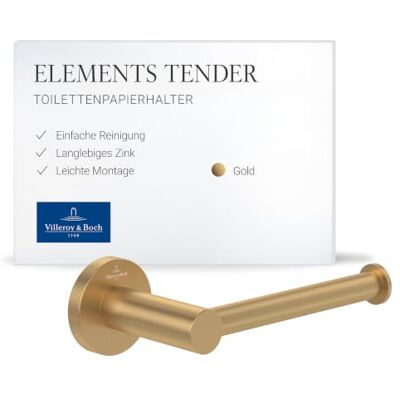Villeroy & Boch TVA15101400076 - Gold gebürstet Messing Toilettenpapierhalter Villeroy & Boch TVA15101400076 - Gold gebürstet Messing Toilettenpapierhalter