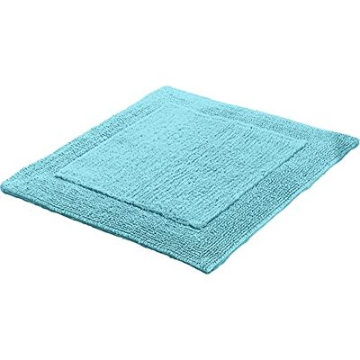 Erwin Müller WC-Vorlage, WC-Matte ohne Ausschnitt Uni Serie Stuttgart türkis Größe 60x60 cm extra dick, Wende-Design, 100% Baumwolle Erwin Müller WC-Vorlage, WC-Matte ohne Ausschnitt Uni Serie Stuttgart türkis Größe 60x60 cm extra dick, Wende-Design, 100% Baumwolle