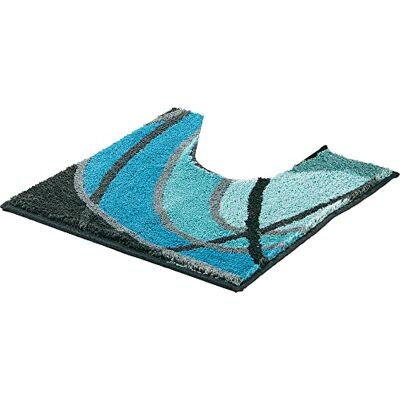REDBEST WC-Umrandung mit Ausschnitt Lynn türkis Größe 50x50 cm rutschhemmend, Flauschiger Flor, pflegeleicht, für Fußbodenheizung geeignet REDBEST WC-Umrandung mit Ausschnitt Lynn türkis Größe 50x50 cm rutschhemmend, Flauschiger Flor, pflegeleicht, für Fußbodenheizung geeignet