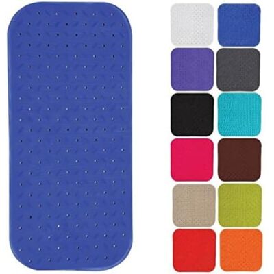 MSV Premium Duschmatte Badematte Badewannenmatte Badewanneneinlage antibakteriell rutschfest mit Saugnäpfen-Blau-duftet nach Rosen-ca. 36 x 97 cm-waschbar bei 60° Grad, Blue MSV Premium Duschmatte Badematte Badewannenmatte Badewanneneinlage antibakteriell rutschfest mit Saugnäpfen-Blau-duftet nach Rosen-ca. 36 x 97 cm-waschbar bei 60° Grad, Blue