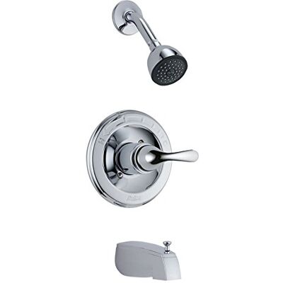 DELTA Faucet Classic 13 Serie Ein-Funktions-Set für Wanne und Dusche, mit Touch-Clean Duschkopf, Chrom T13220 (Ventil nicht im Lieferumfang enthalten) DELTA Faucet Classic 13 Serie Ein-Funktions-Set für Wanne und Dusche, mit Touch-Clean Duschkopf, Chrom T13220 (Ventil nicht im Lieferumfang enthalten)