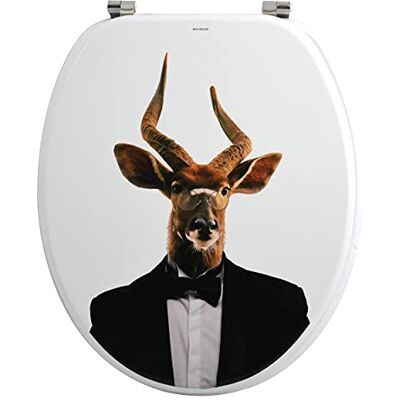 MSV WC Sitz Toilettendeckel MDF Holzkern "Nyala" Scharniere MSV WC Sitz Toilettendeckel MDF Holzkern "Nyala" Scharniere