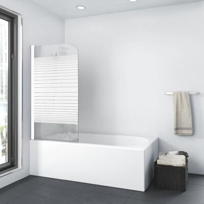 MARWELL White Lines Badewannenaufsatz 75x140 cm – 1-teilige schwingbare Duschwand in matt weiß – Duschabtrennung aus 4 mm Einscheibensicherheitsglas für Badewanne MARWELL White Lines Badewannenaufsatz 75x140 cm – 1-teilige schwingbare Duschwand in matt weiß – Duschabtrennung aus 4 mm Einscheibensicherheitsglas für Badewanne