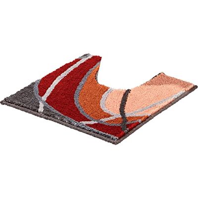 REDBEST WC-Umrandung mit Ausschnitt Lynn Terra Größe 50x50 cm rutschhemmend, Flauschiger Flor, pflegeleicht, für Fußbodenheizung geeignet REDBEST WC-Umrandung mit Ausschnitt Lynn Terra Größe 50x50 cm rutschhemmend, Flauschiger Flor, pflegeleicht, für Fußbodenheizung geeignet