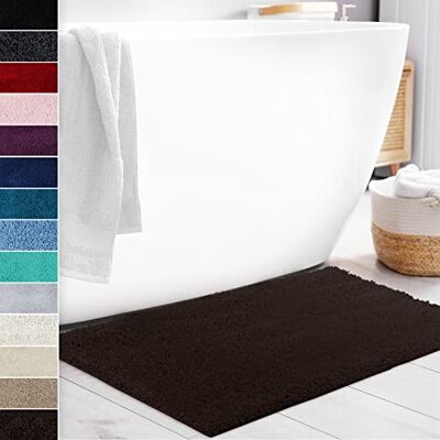 Floordirekt Badematte Sky Soft Eckig & Rund Badezimmerteppich Extra flauschig rutschfest & Schnell trocknend Viele Farben & Größen (60 x 100 cm, Braun) Floordirekt Badematte Sky Soft Eckig & Rund Badezimmerteppich Extra flauschig rutschfest & Schnell trocknend Viele Farben & Größen (60 x 100 cm, Braun)