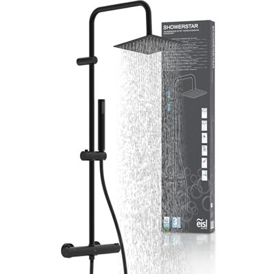 EISL SHOWERSTAR Duschset, Regendusche mit Thermostat schwarz EISL SHOWERSTAR Duschset, Regendusche mit Thermostat schwarz