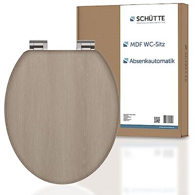 Schütte WC-Sitz MODERN mit Absenkautomatik aus Holz Toilettensitz mit Klodeckel Holzkern Toilettendeckel mit Motiv (maximale Belastung der Klobrille 175 kg) Holz Schütte WC-Sitz MODERN mit Absenkautomatik aus Holz Toilettensitz mit Klodeckel Holzkern Toilettendeckel mit Motiv (maximale Belastung der Klobrille 175 kg) Holz